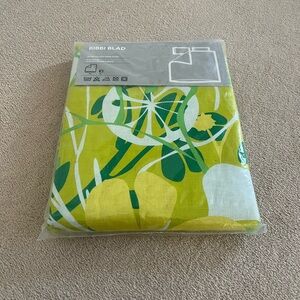 IKEA 💯 Cotton Green and Yellow Floral Duvet Set (Full/Queen)